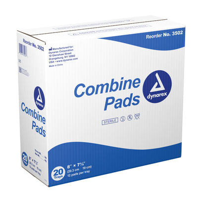dynarex® Sterile Abdominal Pad, 7-1/2 x 8 Inch