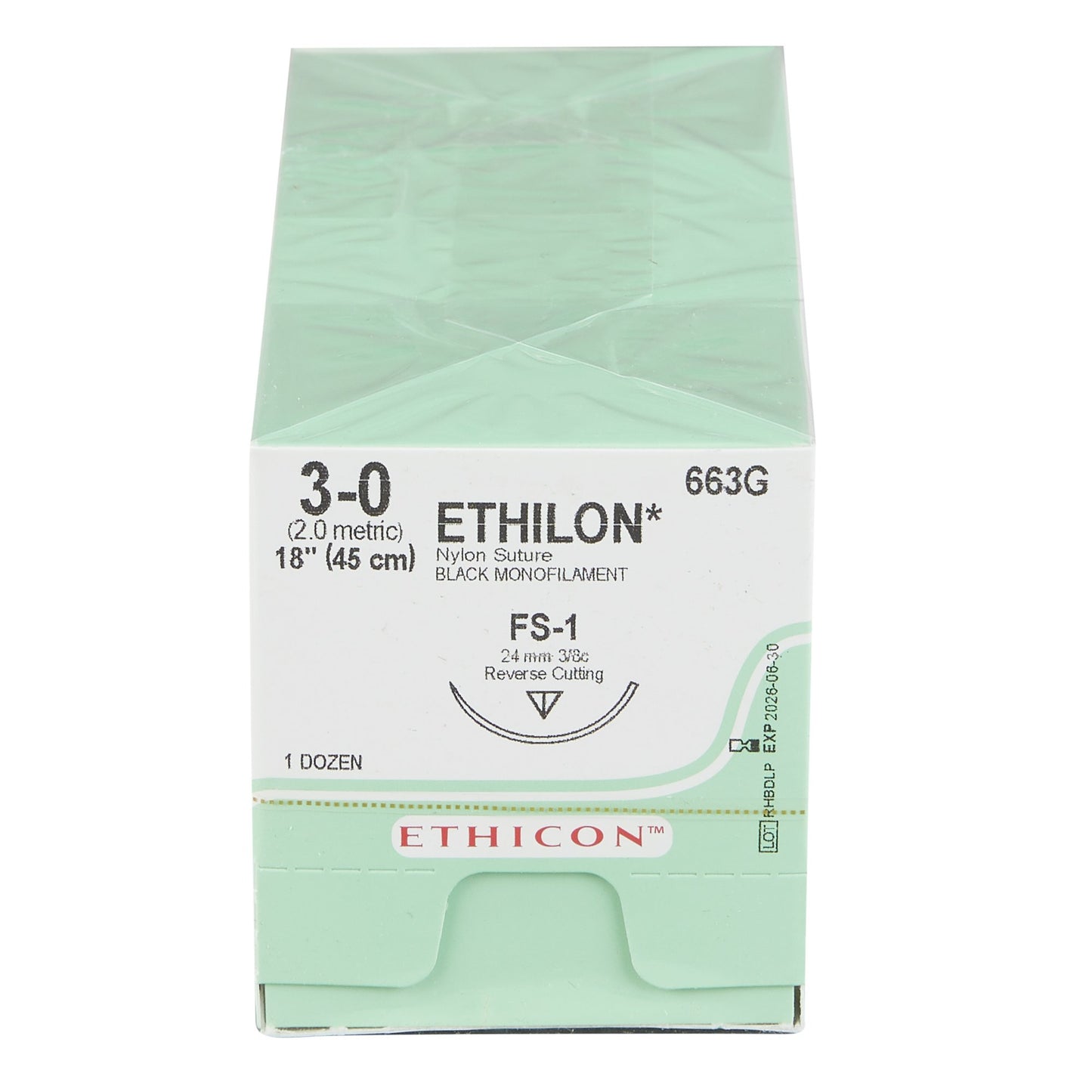 Ethilon™ Suture with Reverse Cutting Needle