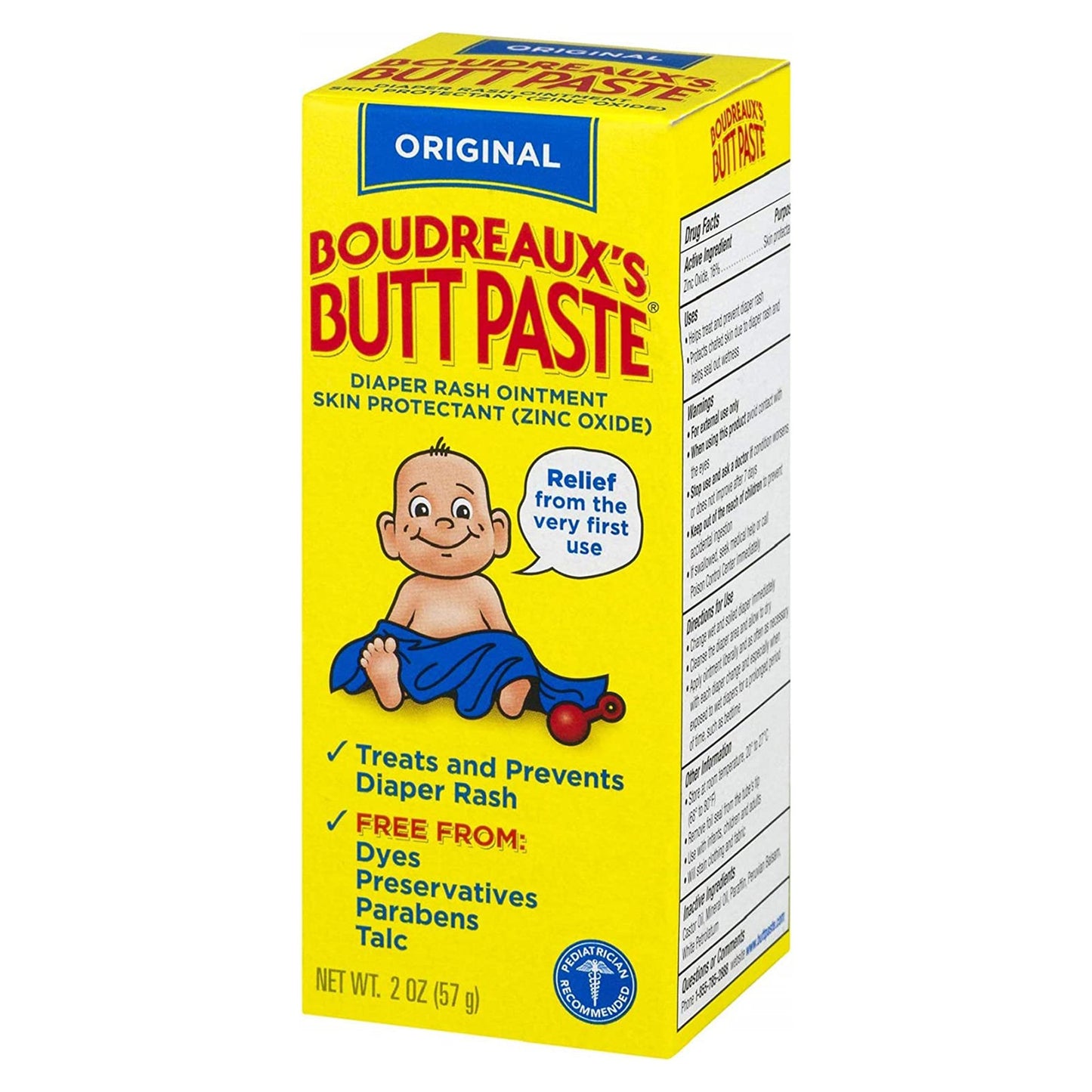 Boudreaux's Original Butt Paste Diaper Rash Treatment, Scented, 2-ounce tube