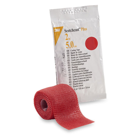 Solventum 82002R 3M Scotchcast Plus Red Cast Tape, 2 Inch x 4 Yard