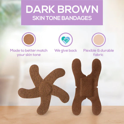 TruColour® Dark Brown Adhesive Strip, Knuckle / Fingertip