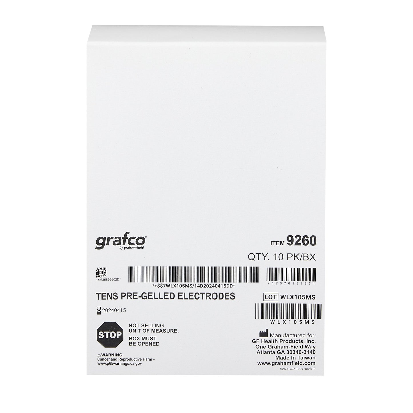 Electrotherapy Electrode For Grafco TENS and EMS Units
