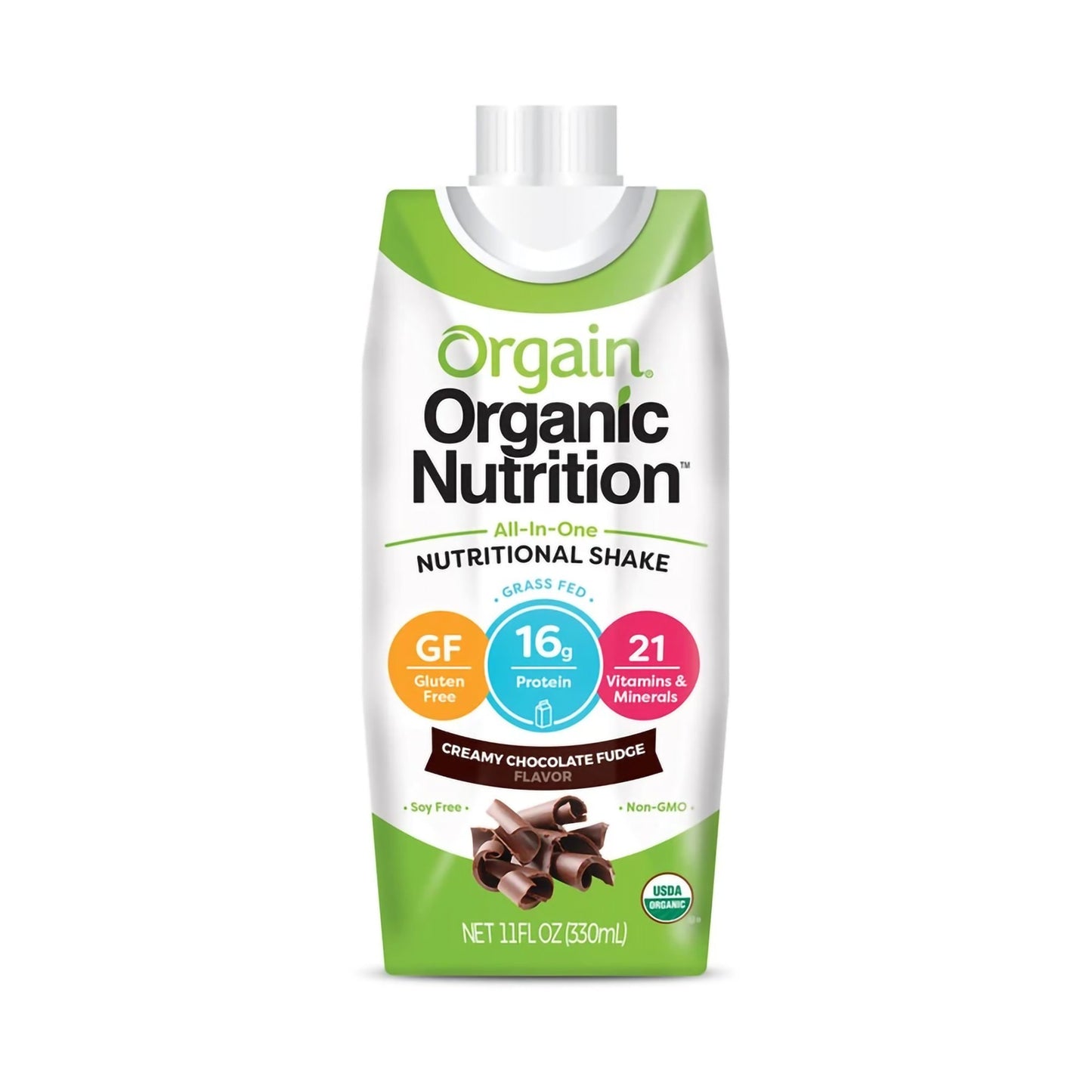 Orgain® Organic Nutrition™ Chocolate Nutritional Shake, 11-ounce carton