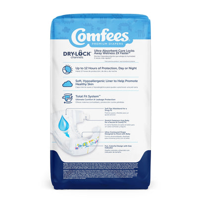 Attends Comfees Premium Baby Diapers, Unisex, Tab Closure, Newborn