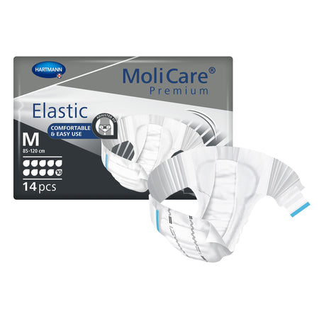 Hartmann 165672 MoliCare Premium Elastic 10 Drop Absorbency Incontinence Briefs, Medium