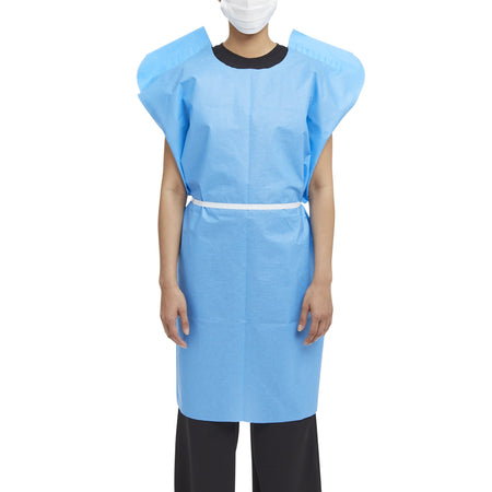 McKesson 18-831 Patient Exam Gown, One Size Fits Most, Blue