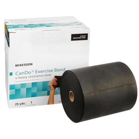 McKesson 1073314 Exercise Resistance Band, Black, 5" x 25 Yard, Extra-Heavy Resistance