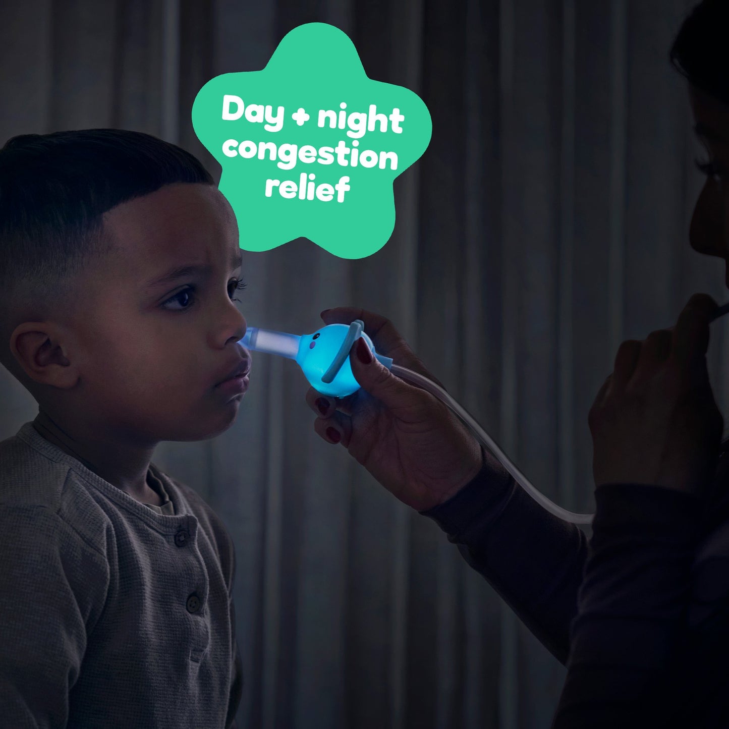 Playhouse MD Nasal Aspirator for Babies and Toddlers, Blue, Elephant Character