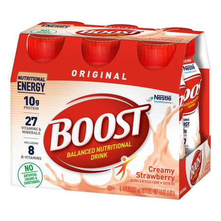 Nestle Healthcare Nutrition 41679676363 Boost Original Strawberry Balanced Nutritional Drink, 8-ounce bottle