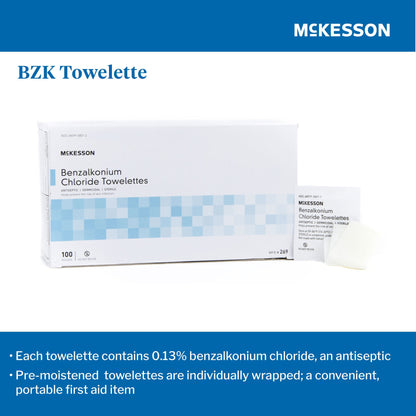McKesson Benzalkonium Chloride Antiseptic Skin Wipes