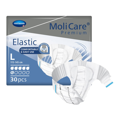 Hartmann 165273 MoliCare Premium Elastic 6 Drop Absorbency Incontinence Briefs, Large
