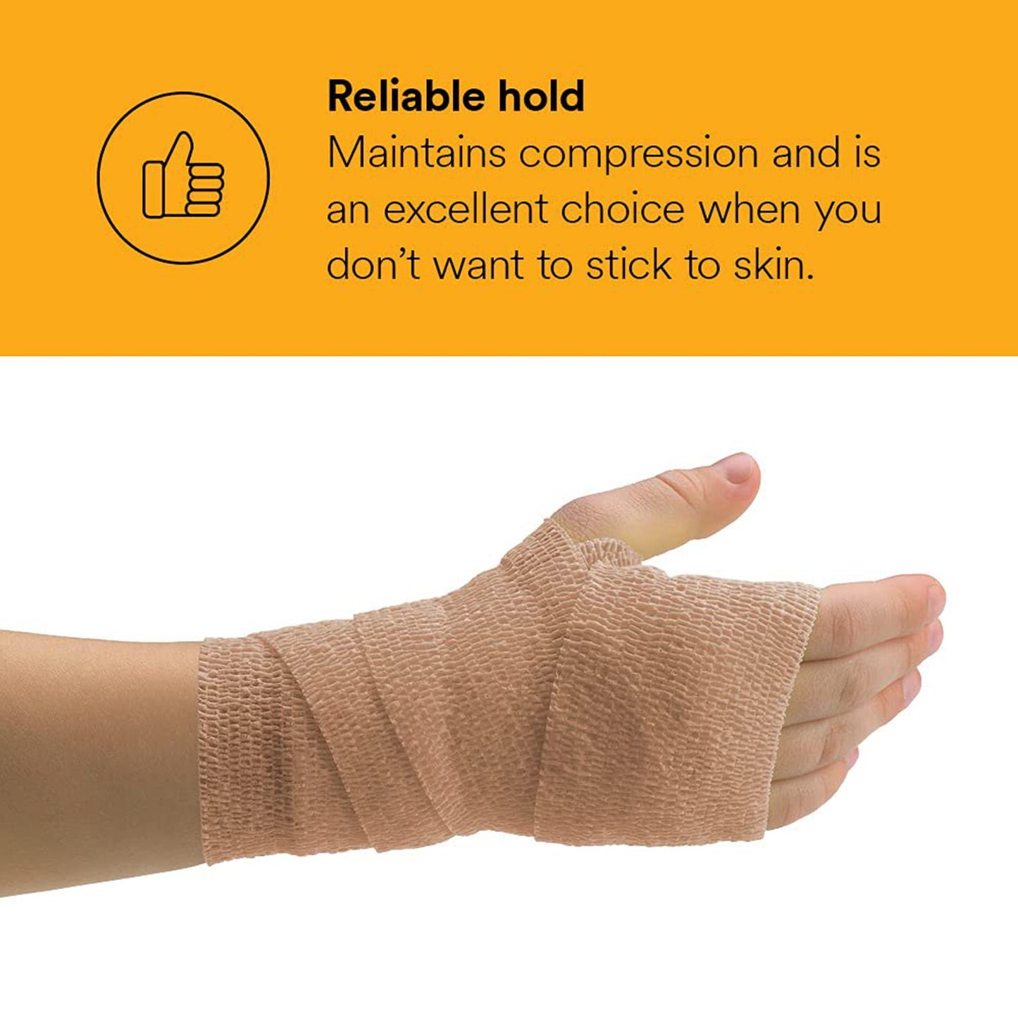 3M™ Cohesive Bandage NL 2 Inch X 2 Yard Self-Adherent Closure Tan NonSterile Standard Compression