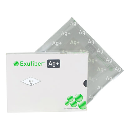 Silver Gelling Fiber Dressing Exufiber® Ag+ 4 X 5 Inch Rectangle Sterile