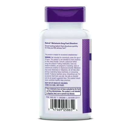 Natural Sleep Aid 90 per Bottle Tablet 5 mg Strength