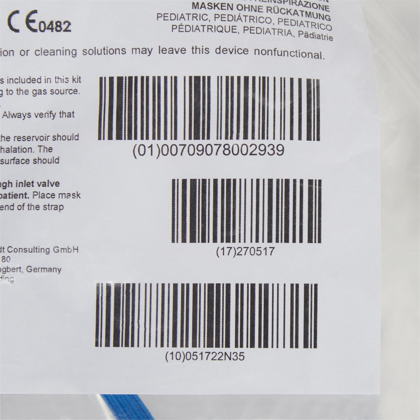McKesson Non-Rebreather Oxygen Mask, Pediatric