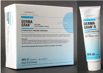 Gentell SPD20 Dermagran B Hydrophilic Wound Dressing, 2 x 2 inch