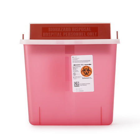 Cardinal 85131 In-Room Multi-purpose Sharps Container, 1-1/4 Gallon, 11 x 10¾ x 4¾ Inch