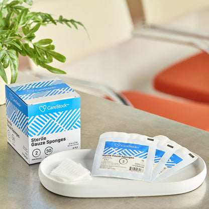 CareStock Gauze Sponge, 2 x 2 Inch, 8-Ply, Medical-Grade Cotton Wound Dressing by CareStock product image - view 5