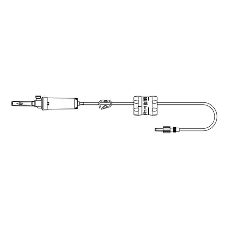 Primary IV Administration Set MedStream Gravity Without Ports 20 Drops / mL Drip Rate 15 Micron Filter 92 Inch Tubing Solution Flow Regulator