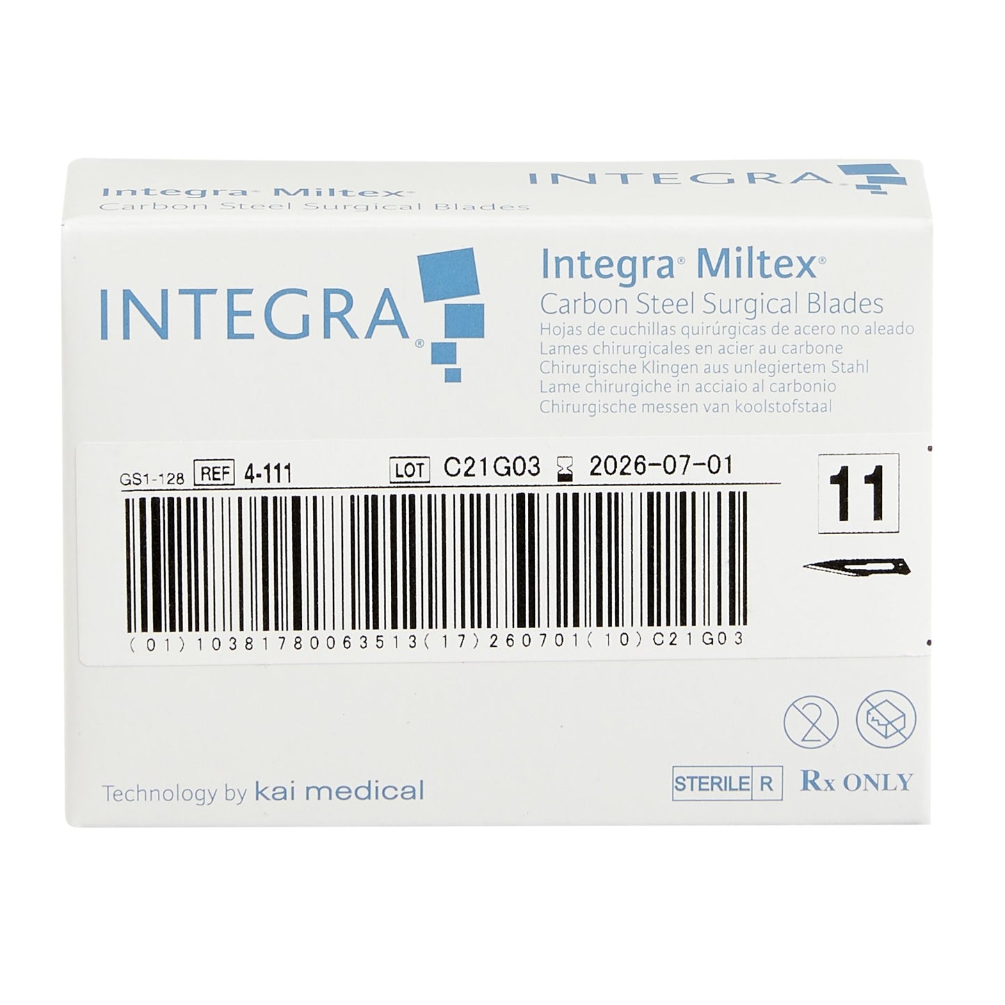 Miltex® Carbon Steel Surgical Blade, Size 11
