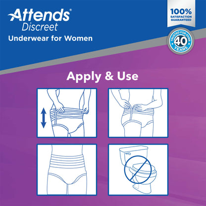 Attends® Discreet Women's Underwear, Level 5, X-Large