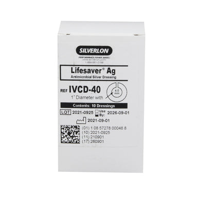 Antimicrobial Protective Disc Silverlon® Lifesaver AG™ Silver 1 Inch Disc / 4 mm Hole Diameter Sterile