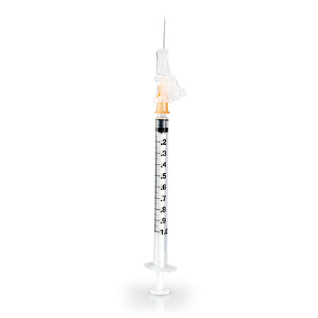 McKesson 306611 Prevent SG Safety Hypodermic Syringe with Needle, 25 Gauge, 5/8 Inch