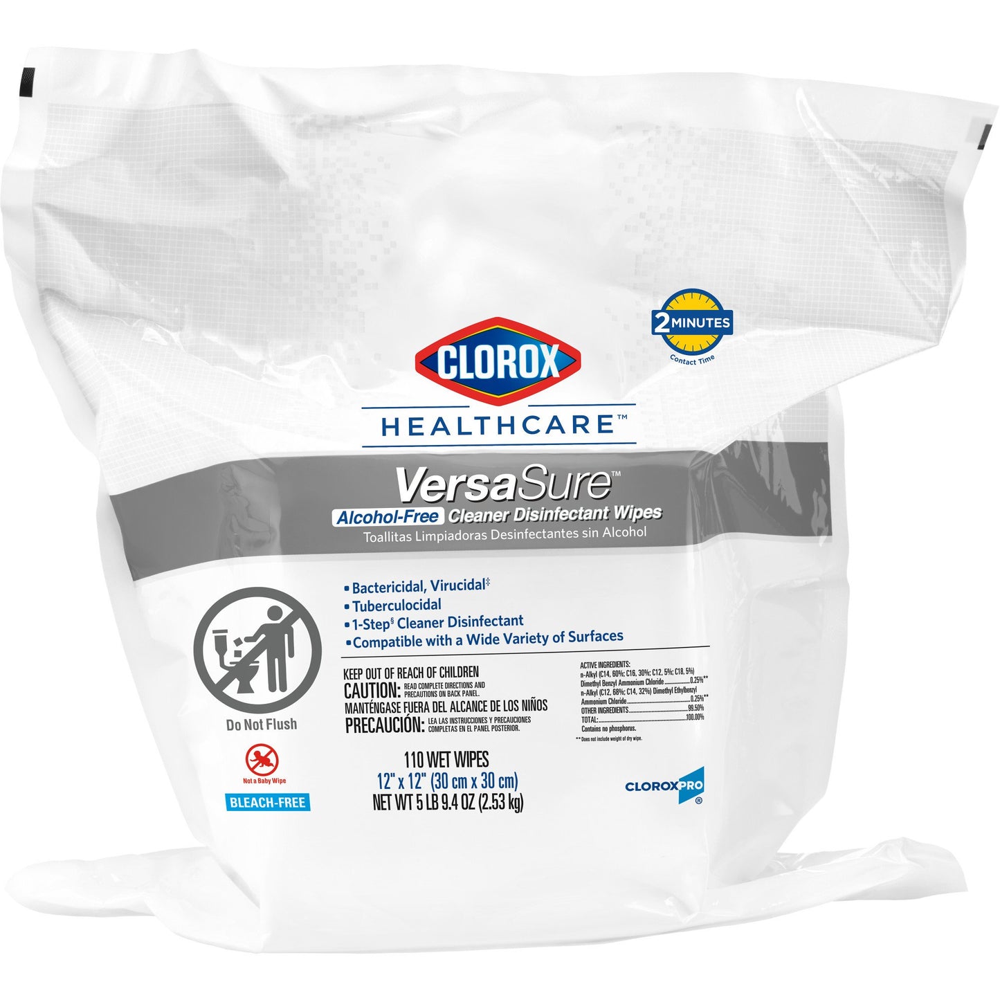 Clorox Healthcare® VersaSure® Cleaner Disinfectant Wipes, Refill Pouch