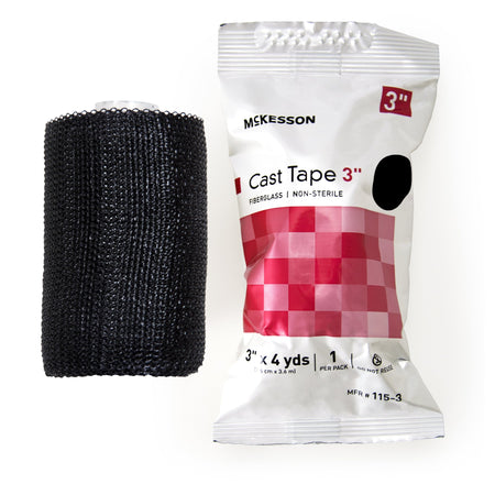 McKesson 115-3A Black Cast Tape, 3 Inch x 4 Yard