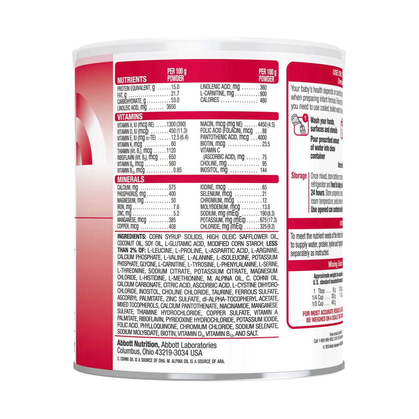Glutarex®-1 Amino Acid-Modified Infant Formula With Iron, 14.1-ounce can