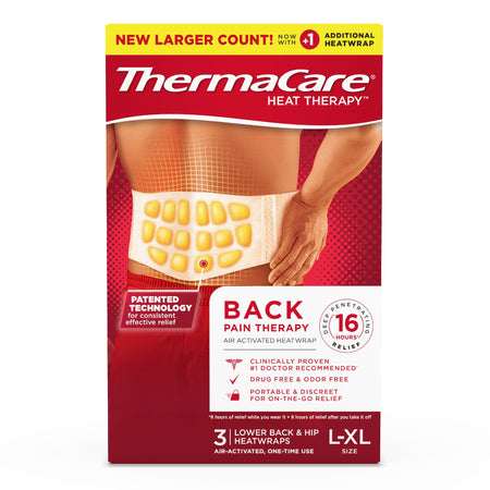 Instant Hot Patch ThermaCare® HeatWraps Back / Hip / Leg / Shoulders Large / X-Large Nonwoven Material Cover Disposable