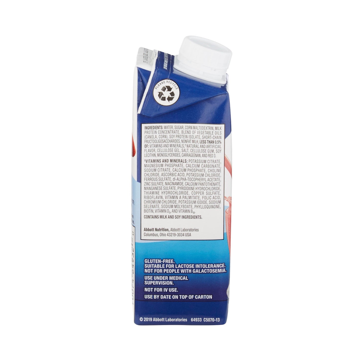 Ensure® Original Therapeutic Nutrition Shake, Strawberry, 8-ounce carton