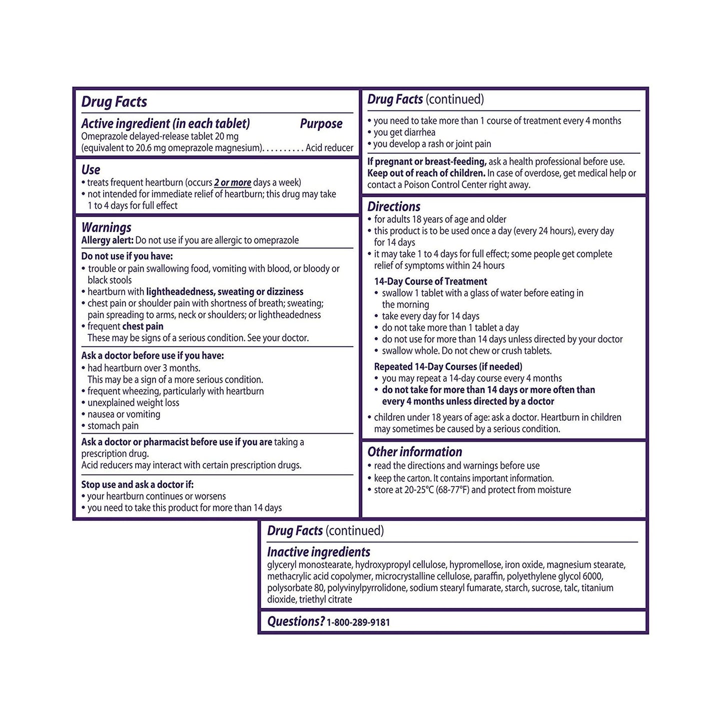 Prilosec OTC® Omeprazole 20 mg Acid Reducer Tablets