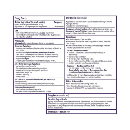 Prilosec OTC® Omeprazole 20 mg Acid Reducer Tablets