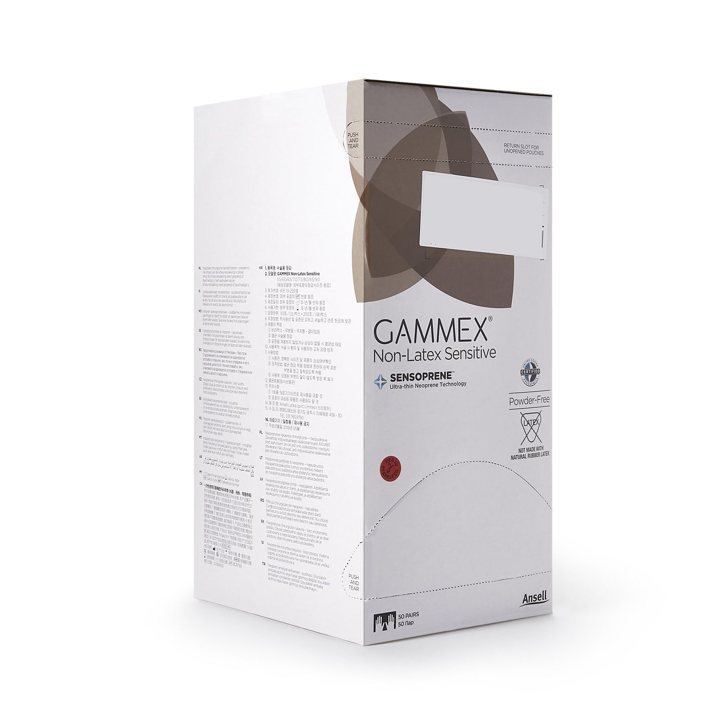 Gammex® Non-Latex Sensitive Polychloroprene Surgical Glove, Size 8.5, Cream