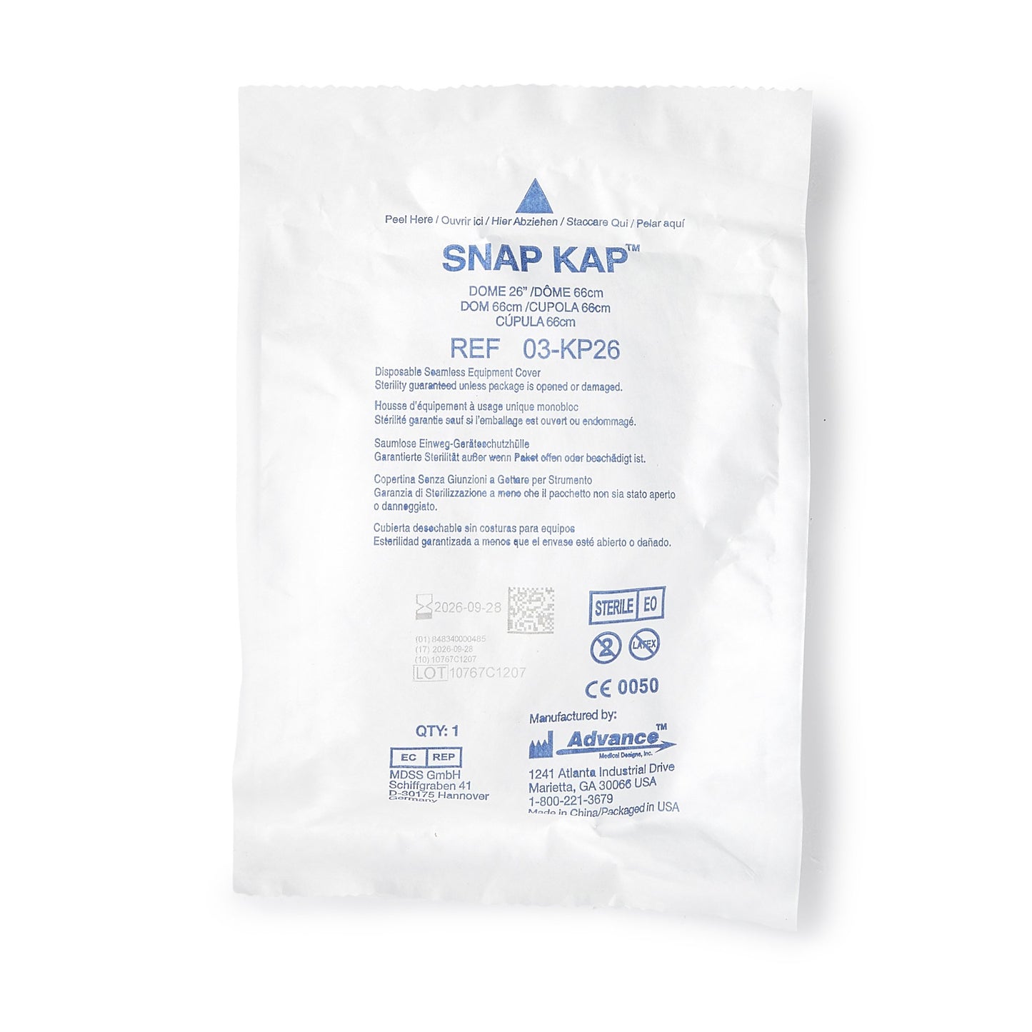 Snap Kap™ Dome Cover, 26-Inch Depth