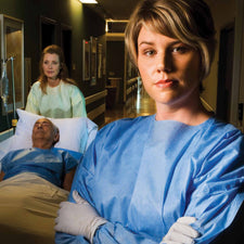 Protective Procedure Gown Halyard Tri-Layer Large Yellow NonSterile AAMI Level 1 Disposable