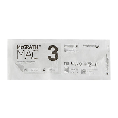 Video Laryngoscope Blade McGRATH™ Macintosh Type LED Light Adult Sterile