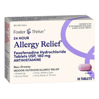 Foster & Thrive™ 24 Hour Allergy Relief Fexofenadine HCl USP 180 mg Tablets
