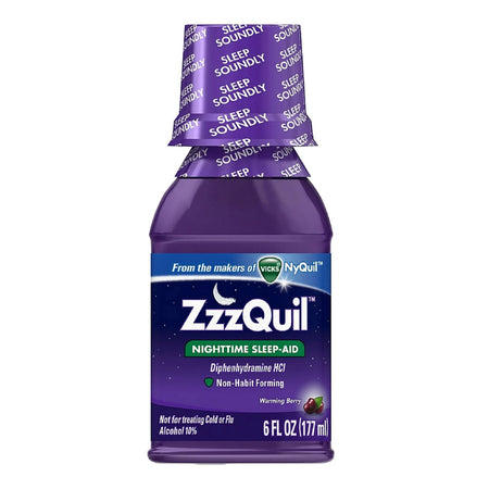 Procter & Gamble 32390001396 ZzzQuil Nighttime Sleep-Aid Liquid, Warming Berry