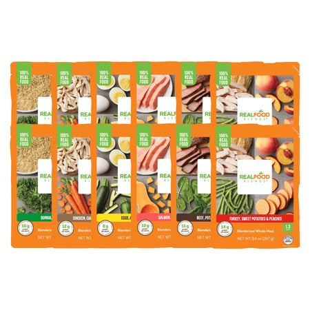 Nutricia North America 176991 Real Food Blends Variety Pack Pureed Blend for Tube Feed, 9.4-ounce pouch