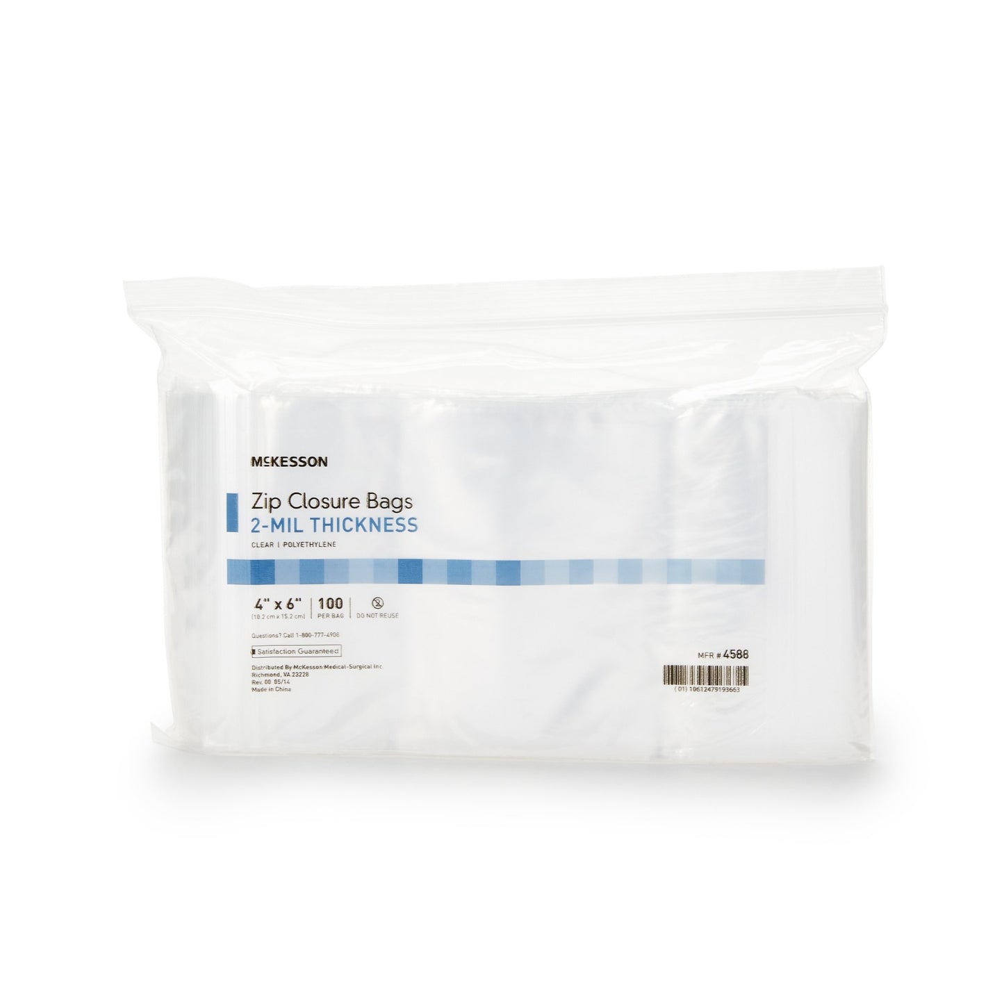 McKesson 4 X 6 Inch Zip Closure Bag