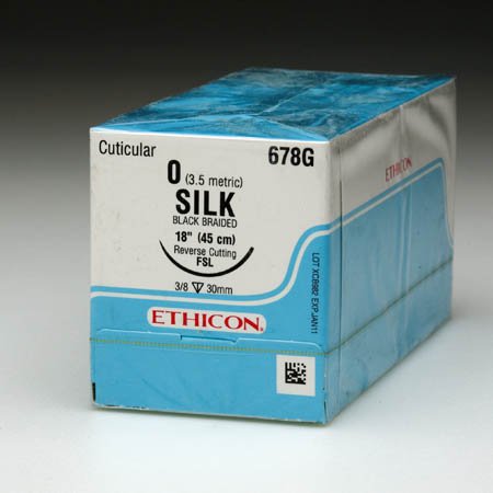 Nonabsorbable Suture without Needle Perma - Hand™ SUTUPAK™ Silk Braided Size 3-0