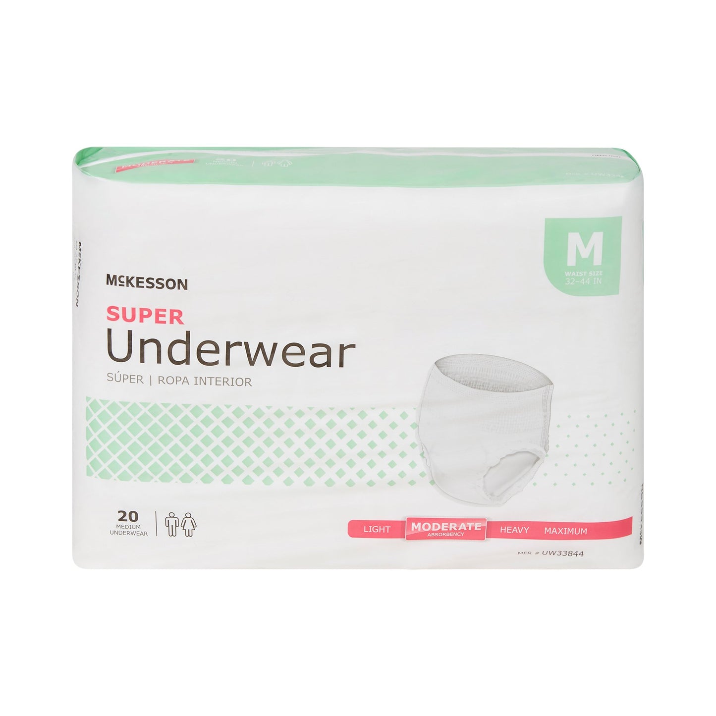 McKesson Super Moderate Absorbency Incontinence Underwear, Medium