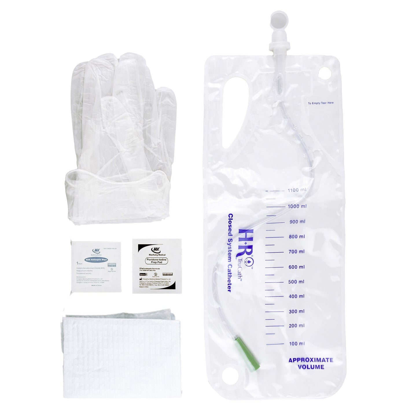 Intermittent Closed System Catheter Tray TruCath™ Straight Tip 14 Fr. Without Balloon