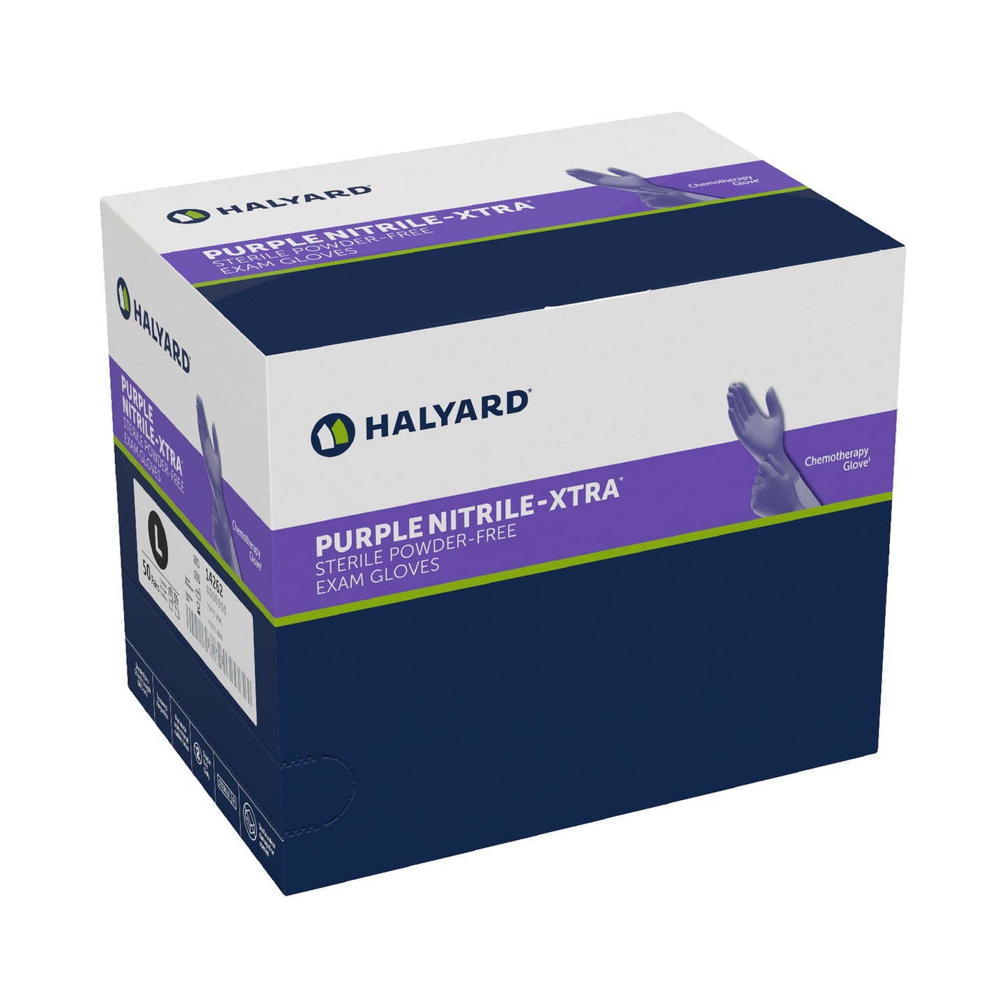 Purple Nitrile-Xtra™ Extended Cuff Length Exam Glove, Large