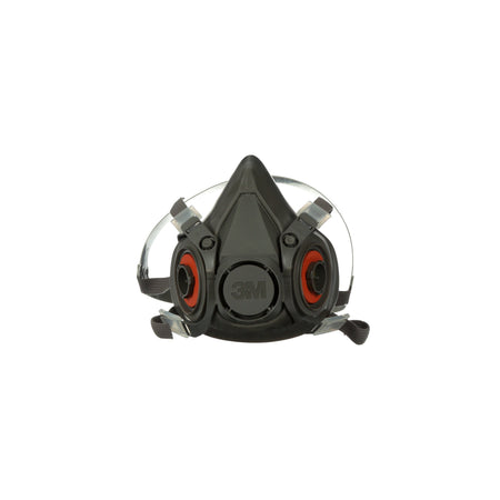 3M 6300 6000 Reusable Respirator Industrial Half Face 4 Point Adjustable Head Strap Large Gray
