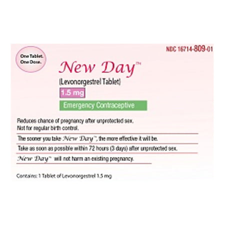 NorthStar Rx 16714080901 New Day Levonorgestrel Birth Control Pill