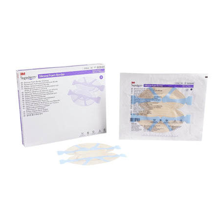 Solventum 90646 3M Tegaderm Silicone Foam Dressing, 6-1/2 x 6-1/2 Inch Heel / Contour