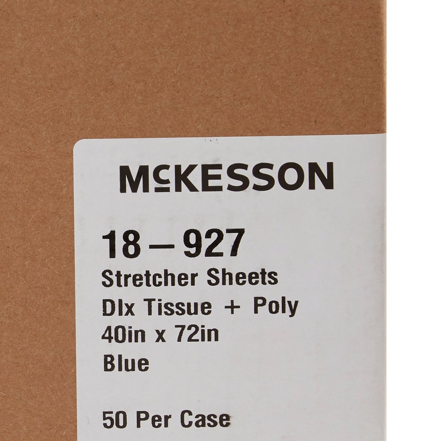 McKesson Blue Flat Stretcher Sheet, 40 x 72 Inch